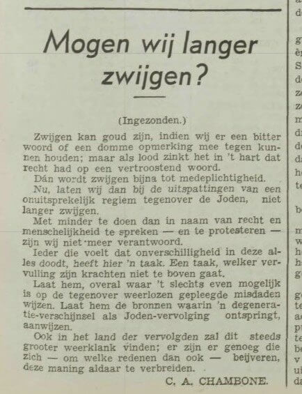 Het Utrechts Nieuwsblad, 12 november 1938