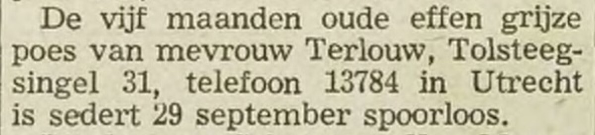 Utrechts Nieuwsblad, 1 oktober 1966.