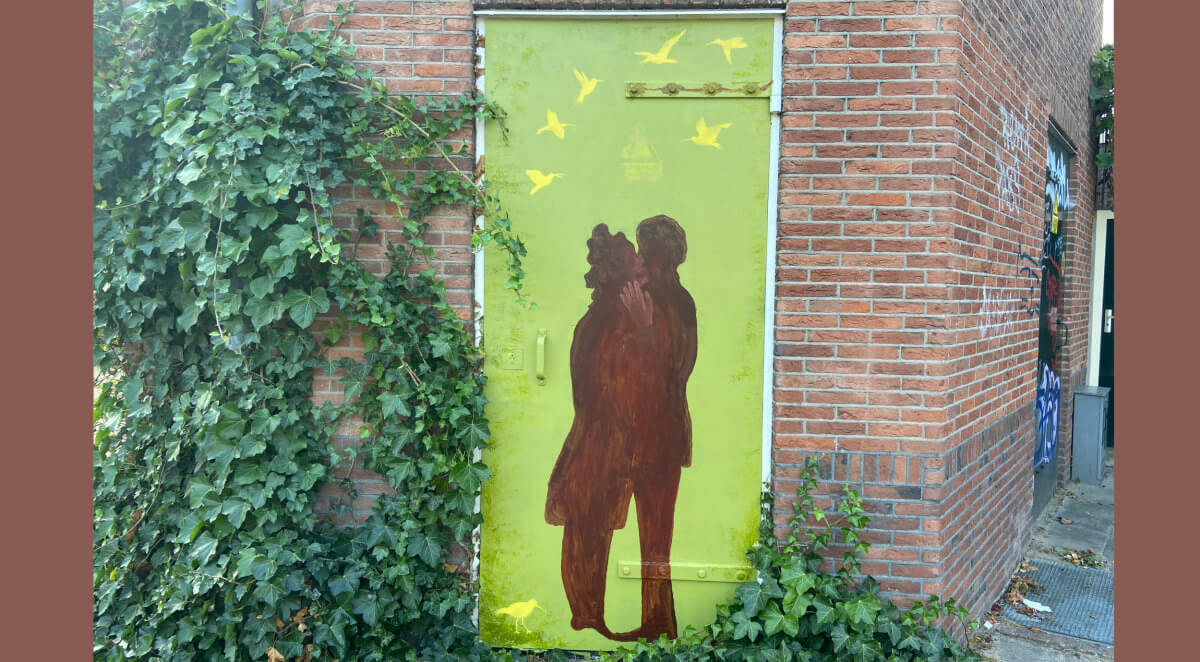 Banksy in Utrecht? Foto gemaakt op de Wulpstraat (Jim Terlingen)  