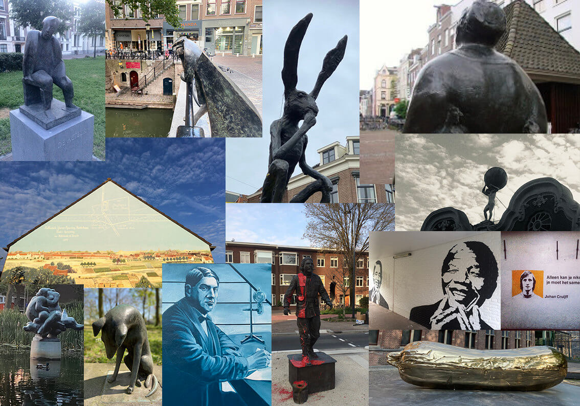 Kunst in de Utrechtse openbare ruimte (foto's en collage: Jim Terlingen)