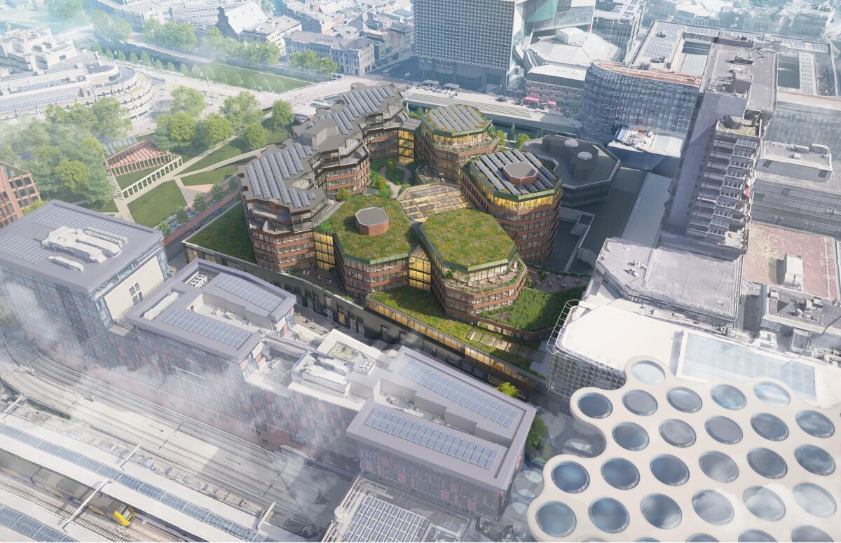 'Artist impression' van het nieuwe Gildenkwartier