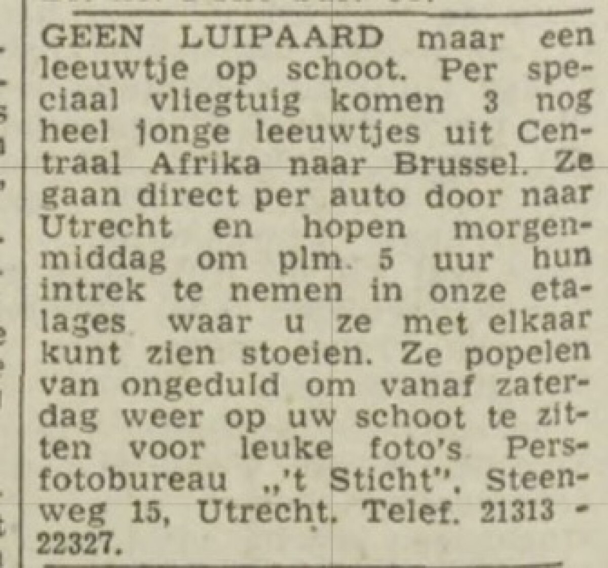 Utrechts Nieuwsblad, 11-2-1960