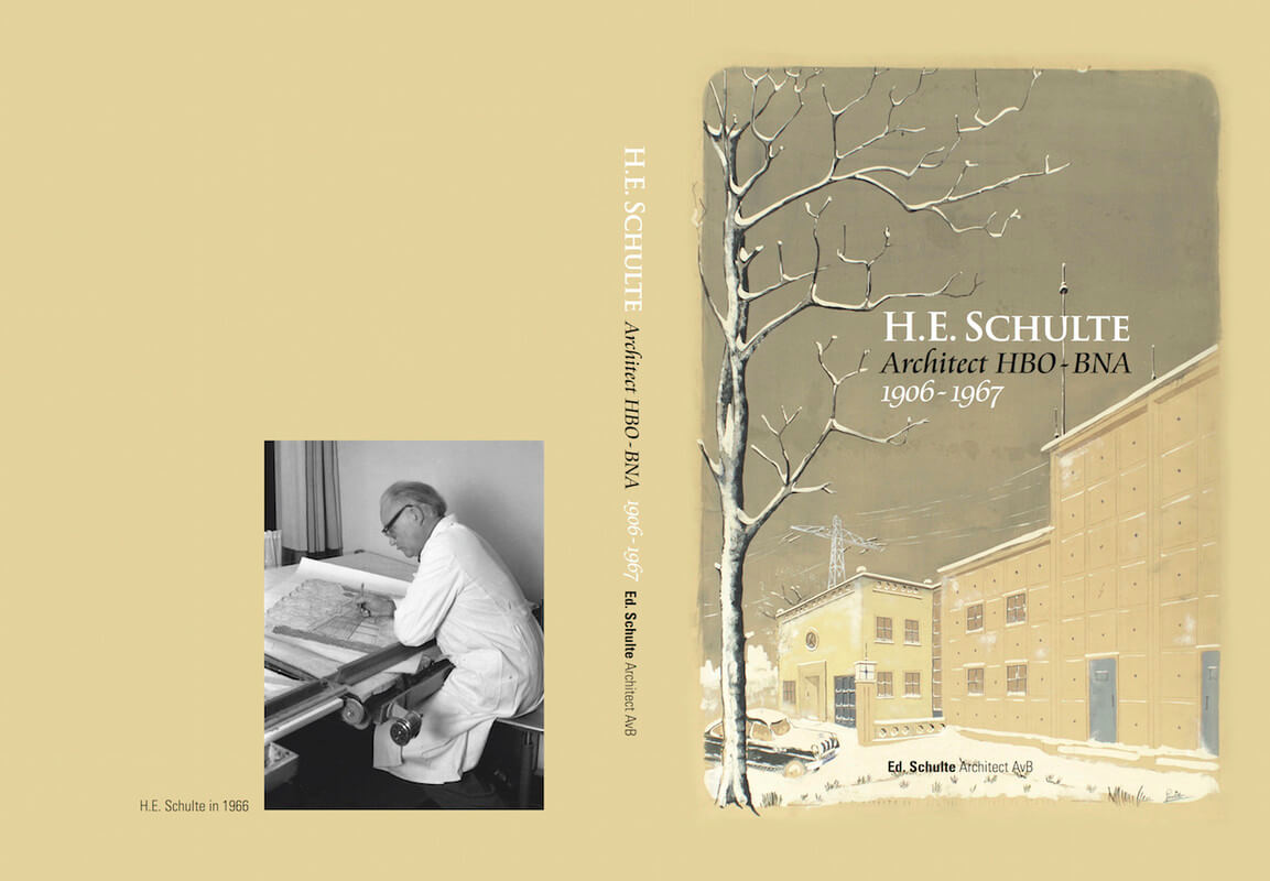 De cover van het boek van Ed. Schulte over zijn vader, de Utrechtse architect H.E. Schulte, dat binnenkort verschijnt.