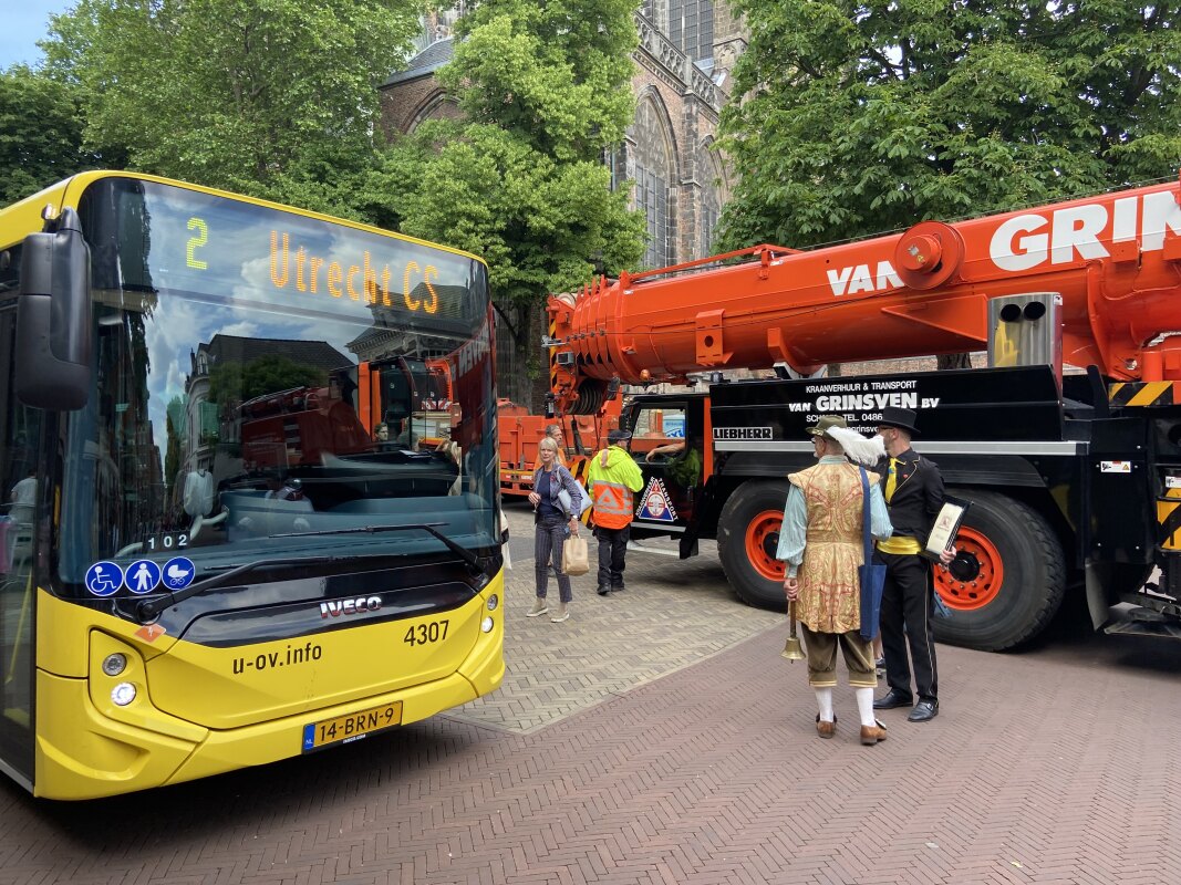 Om 15.15 uur leek het op het Domplein eventjes niet volgens planning te gaan. Foto: Jim Terlingen 