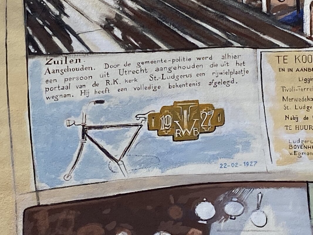 Detail, een artikeltje uit februari 1927. Foto: JT