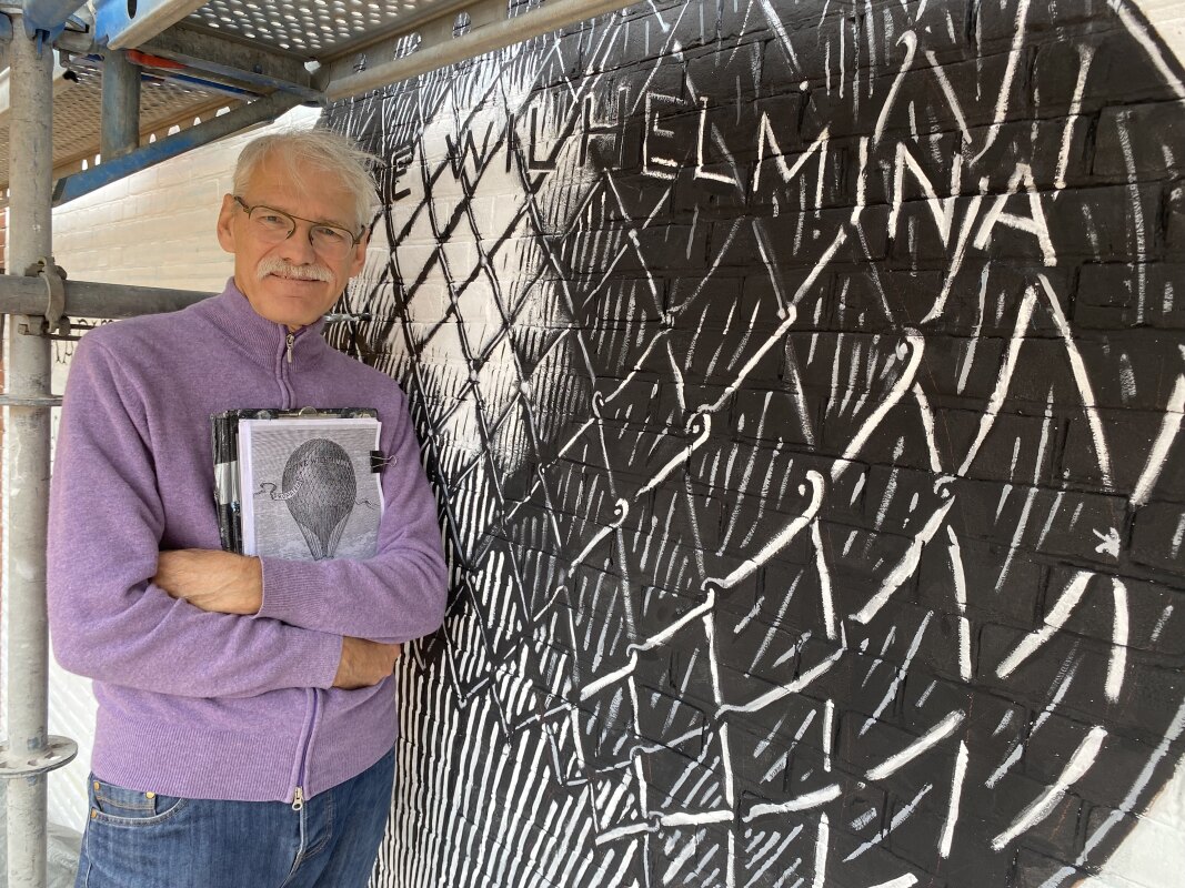 Jos Peeters op de steiger. Foto: JT