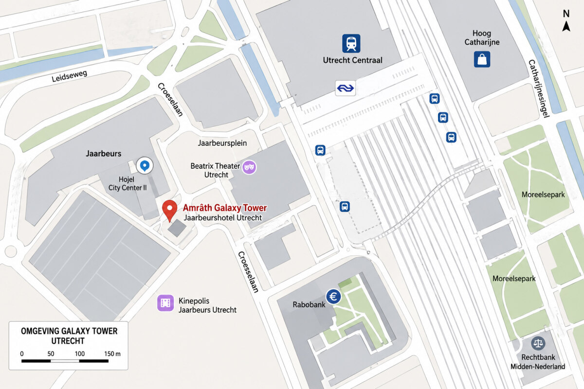 De locatie van de Galaxy Tower (copyright Nieuws030/JT)