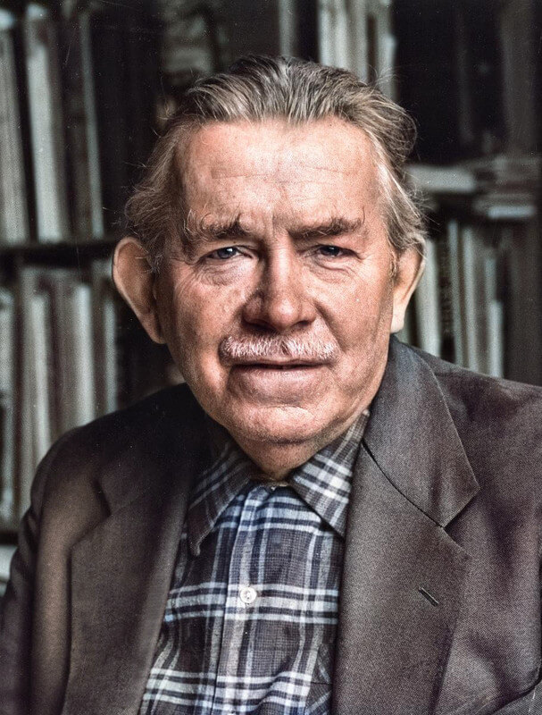 Joop Moesman, 1974. Foto: Utrechts Archief, inkleuring: Jim Terlingen