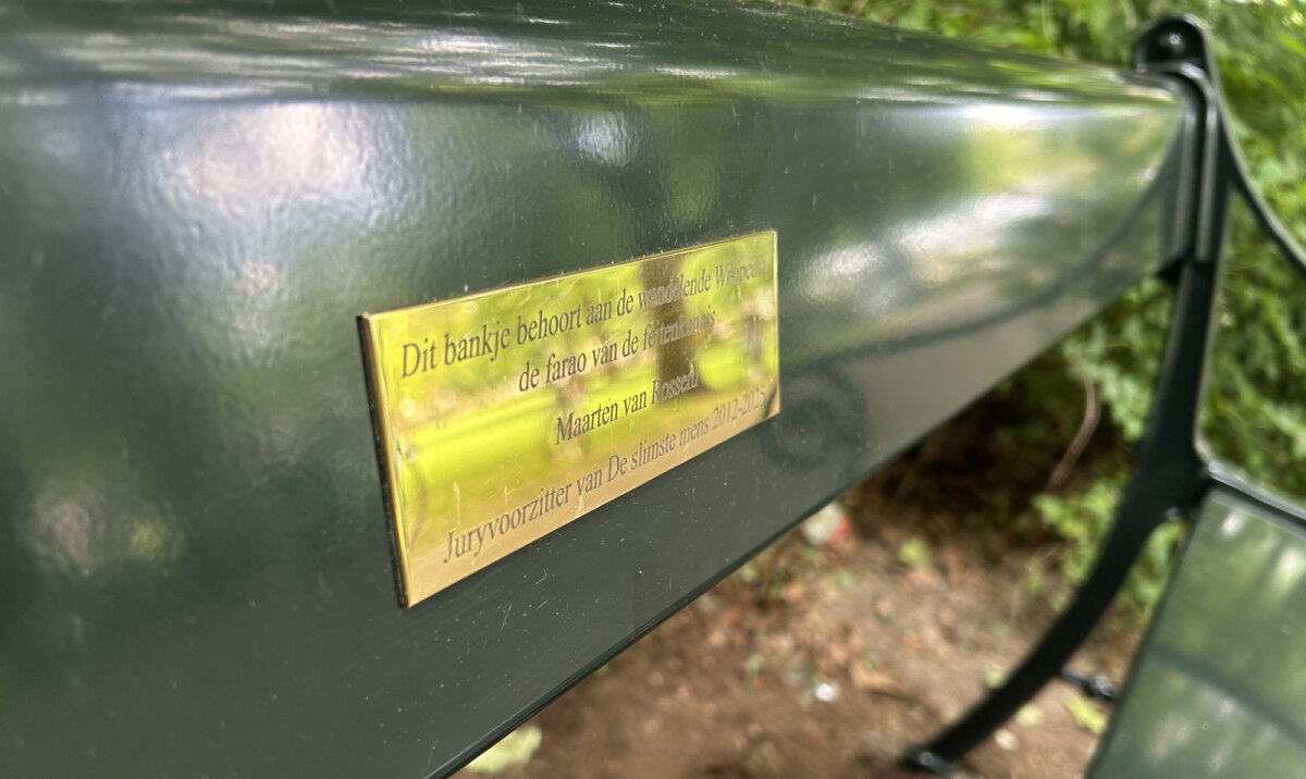 Het plaatje met de tekst. Foto: Jim Terlingen