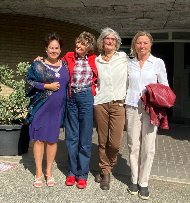 Van links naar rechts: Sharon Dijksma, Hedy d'Ancona, Marjet Douze en Britt Nelemans. Foto: Jim Terlingen