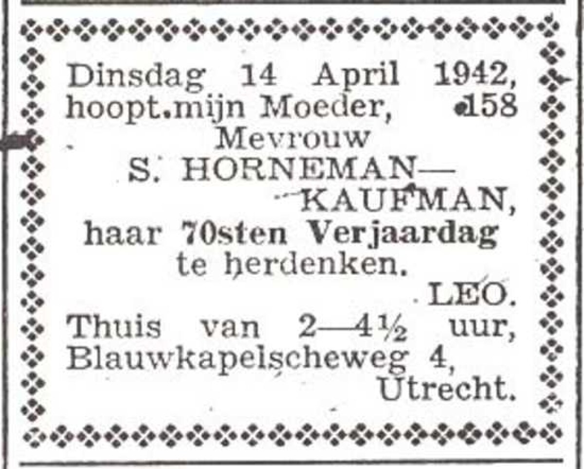 Het Joodsche Weekblad, 10 april 1942