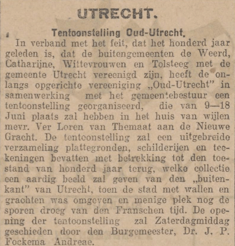 8 juni 1923, De Standaard