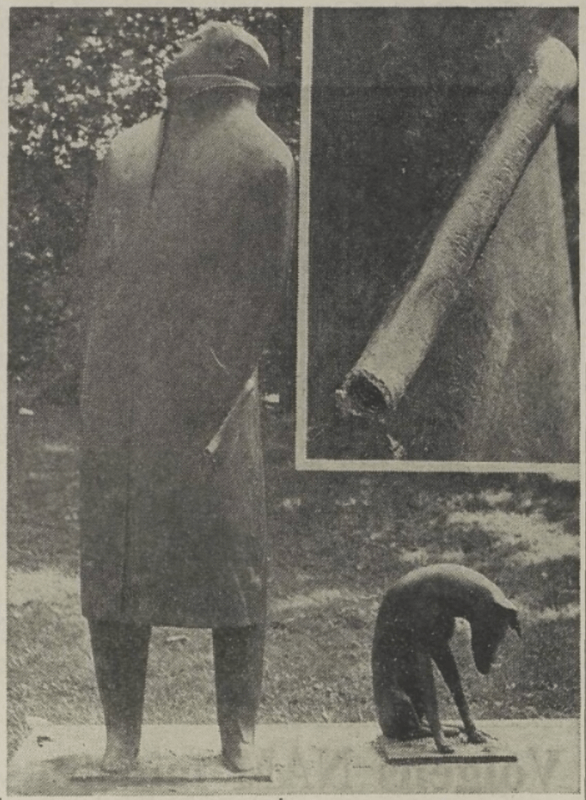 De vernielde stok en het verkeerd geplaatste hondje. UN, 26 september 1962
