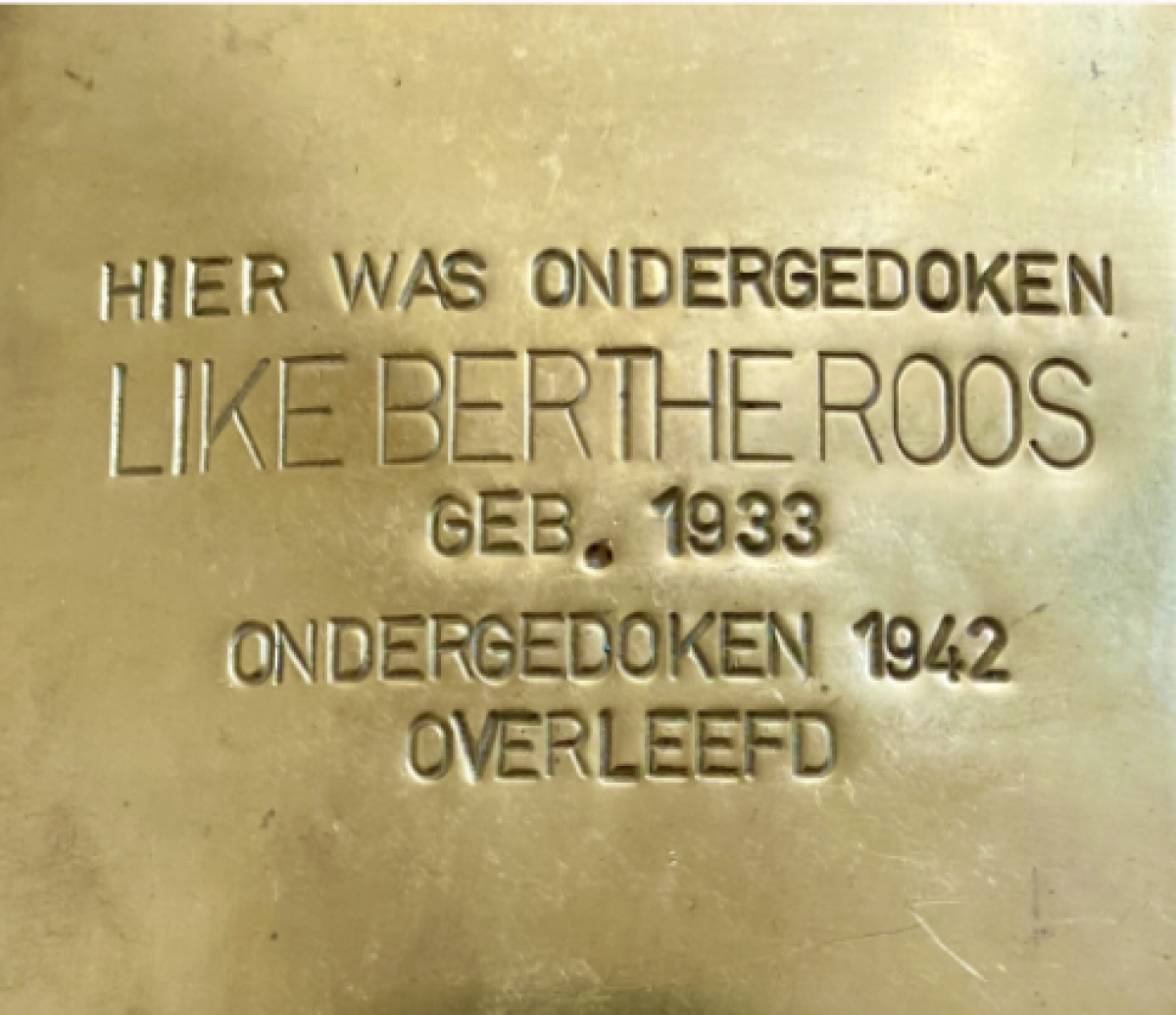 Tekst op het steentje