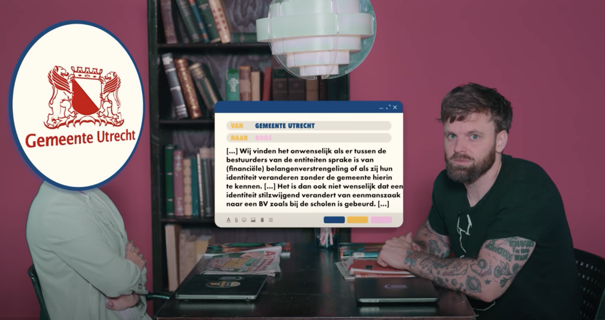 Still uit de uitzending van BOOS