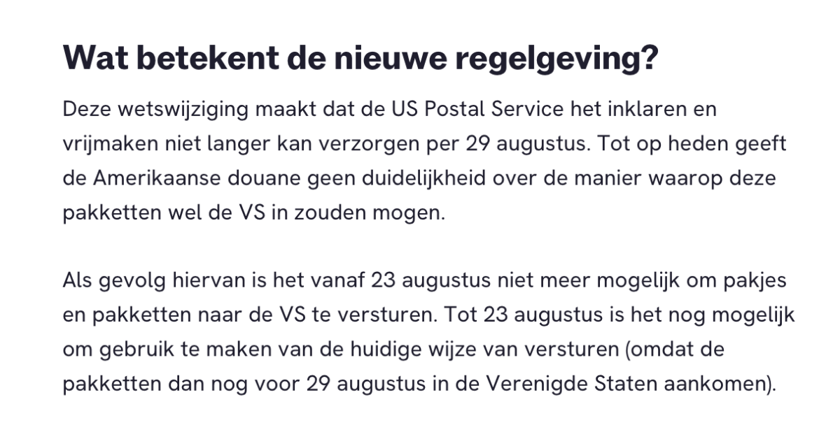 Aankondiging van PostNL