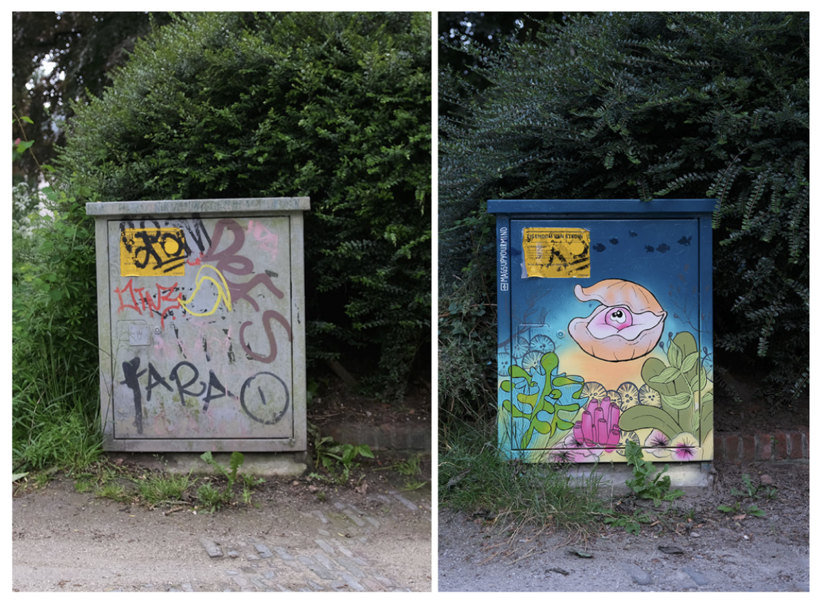 Mags verfraaide dit kastje in 2021. Foto's: website Van Kastje naar Canvasje