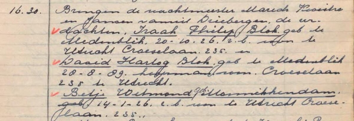 Politie-archief Amsterdam, 16 juni 1943, 16.30 uur