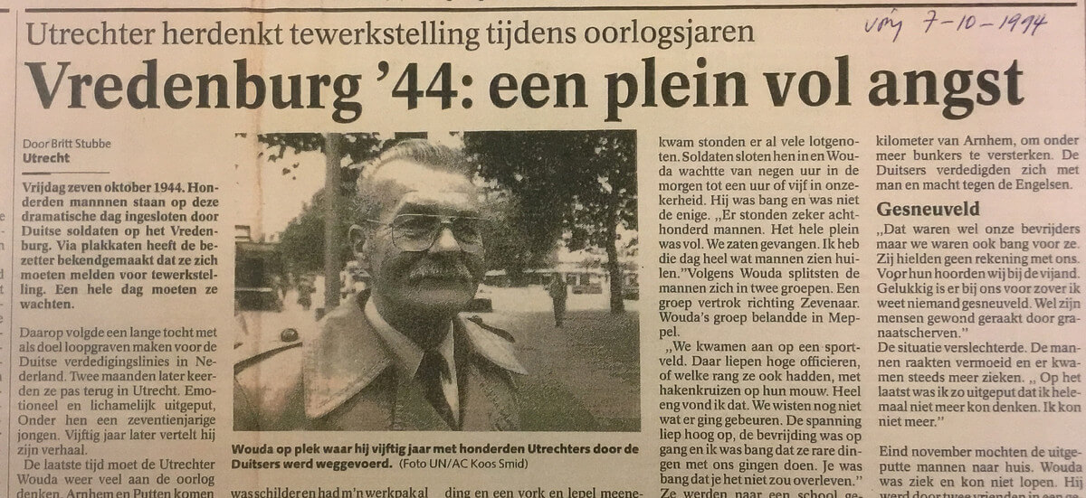 Artikel uit het Utrechts Nieuwsblad, 7 oktober 1994
