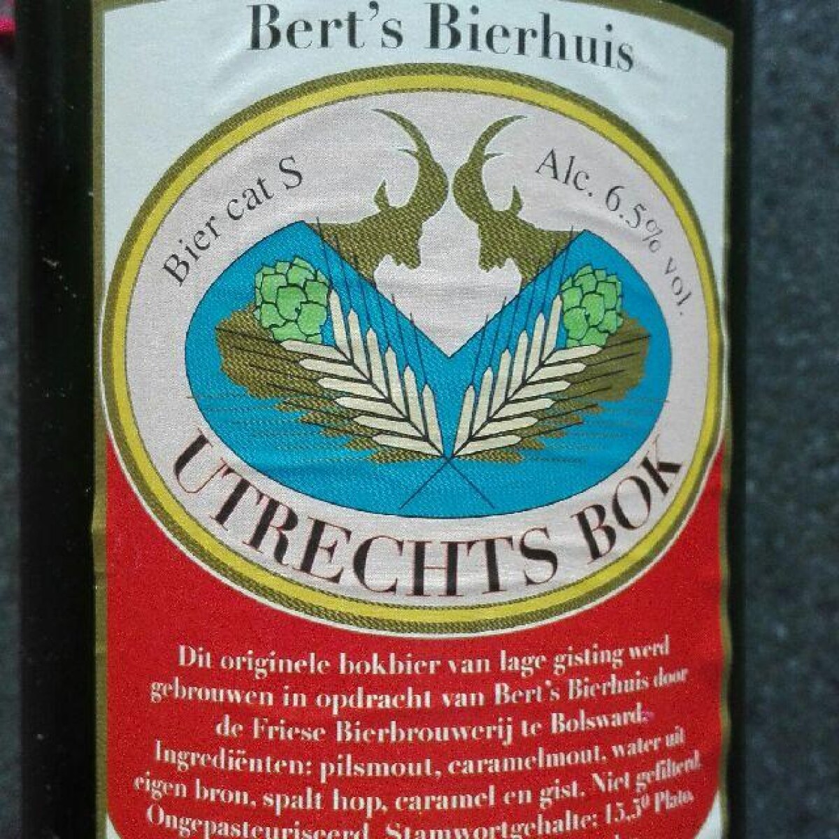 Etiket van een in vorige eeuw uitgebracht Utrechts bokbier
