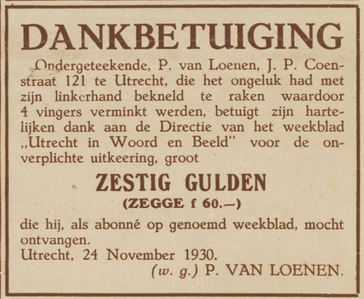 Uit: Utrecht in Woord en Beeld, geïllustreerd familieweekblad voor stad en provincie, jrg. 6 (1930-1931)