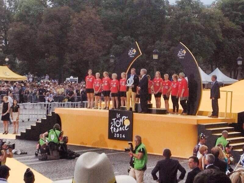 Van Zanen op het Tourpodium.