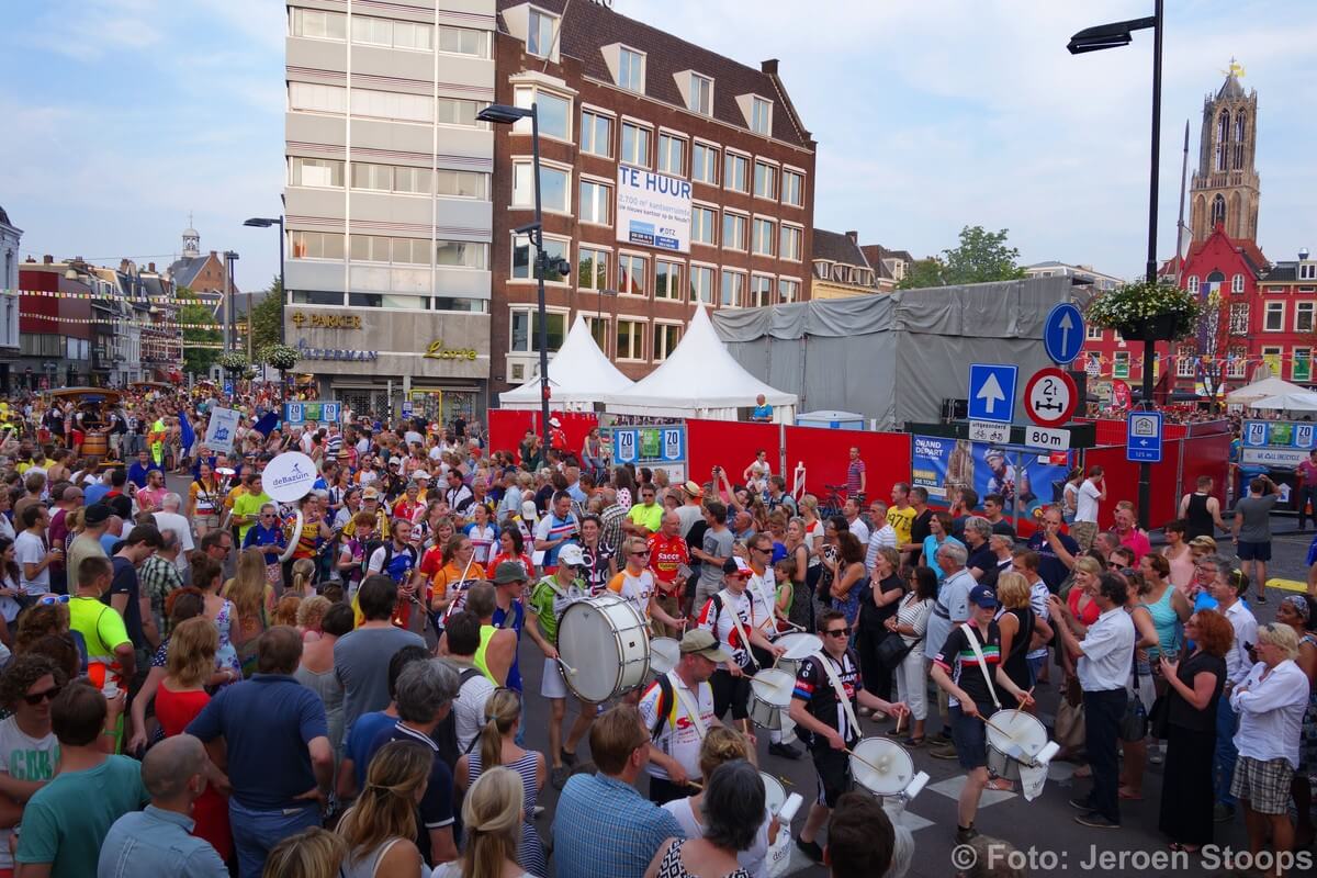 Rijen dik bij de Neude. Foto: Jeroen Stoops