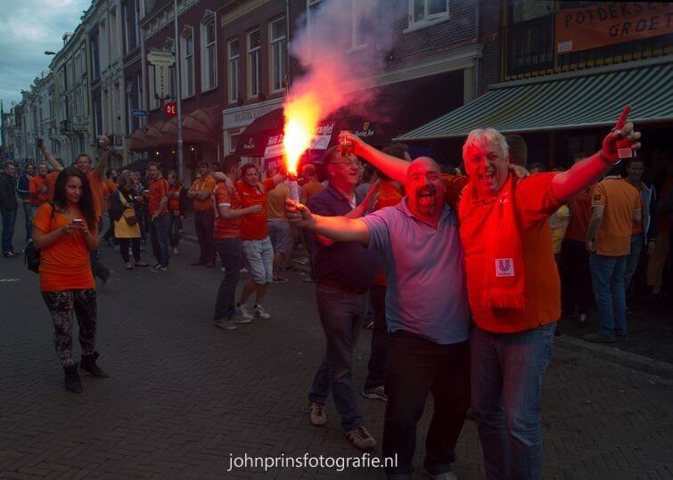 Het feest op straat.