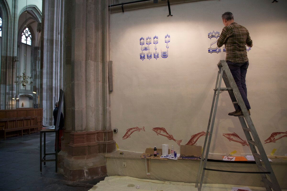 De te beschilderen muur. Foto: Ton van den Berg