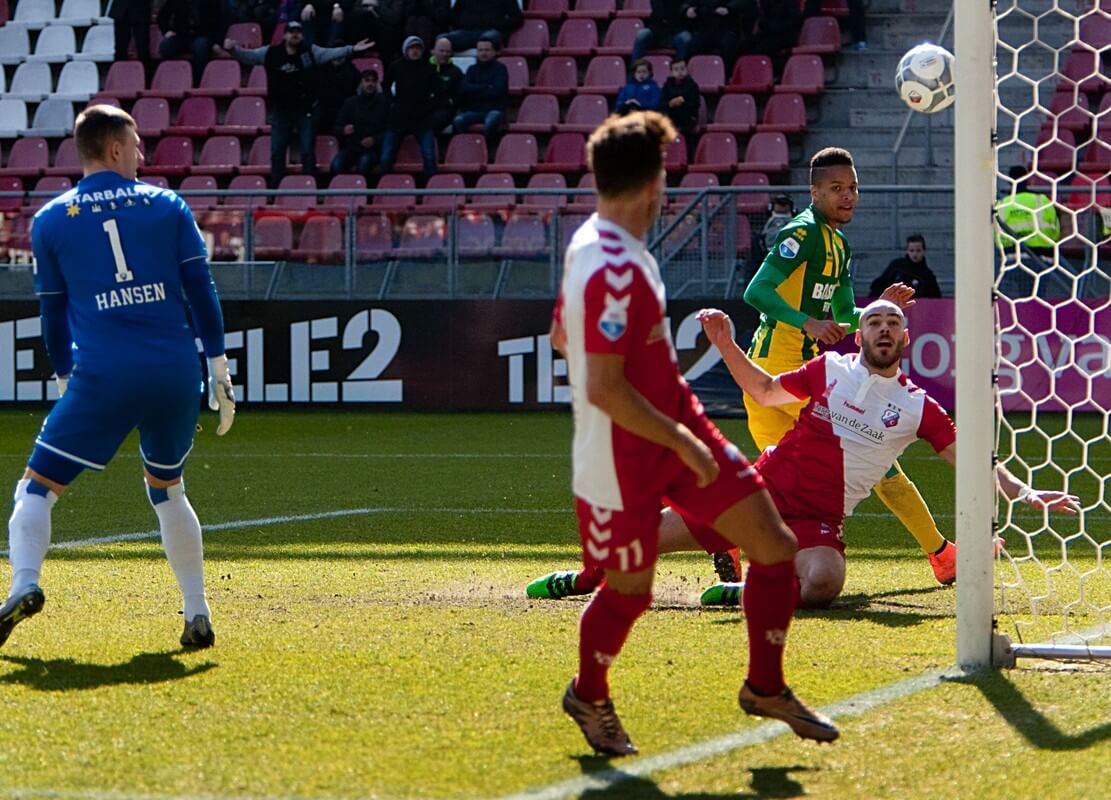 Boymans scoort de 2-0. Foto: Jeroen Stoops