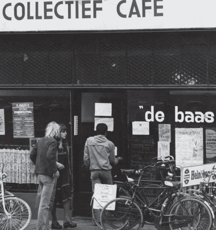 Het collectief cafe aan de Biltstraat. Foto uit boek Tappen Uit Principe