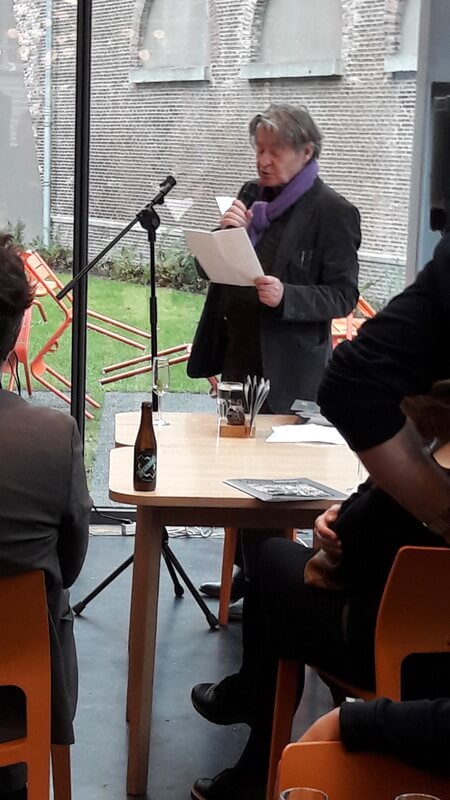 Frans van Burkom tijdens zijn betoog. Foto: W. Geijssen
