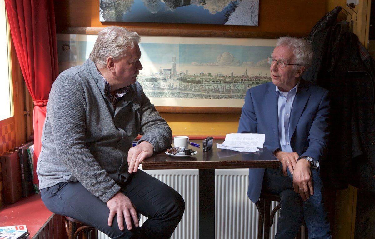 Frans van Seumeren en interviewer Hans van Echtelt. Foto: Ton van den Berg