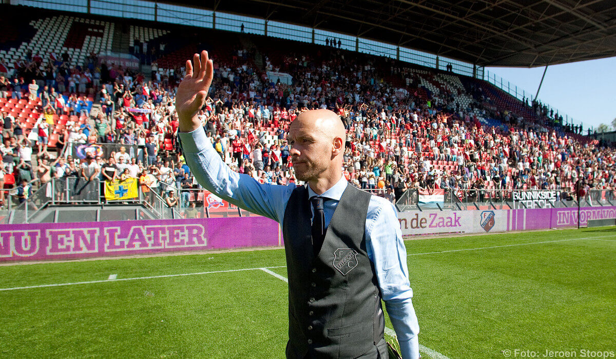 Erik ten Hag, beste trainer dit seizoen volgens zijn collegatrainers. Foto: Jeroen Stoops