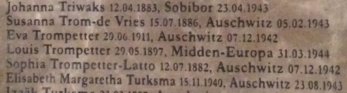 Sophia Trompetter-Patto staat op het monument als 'Latto'.