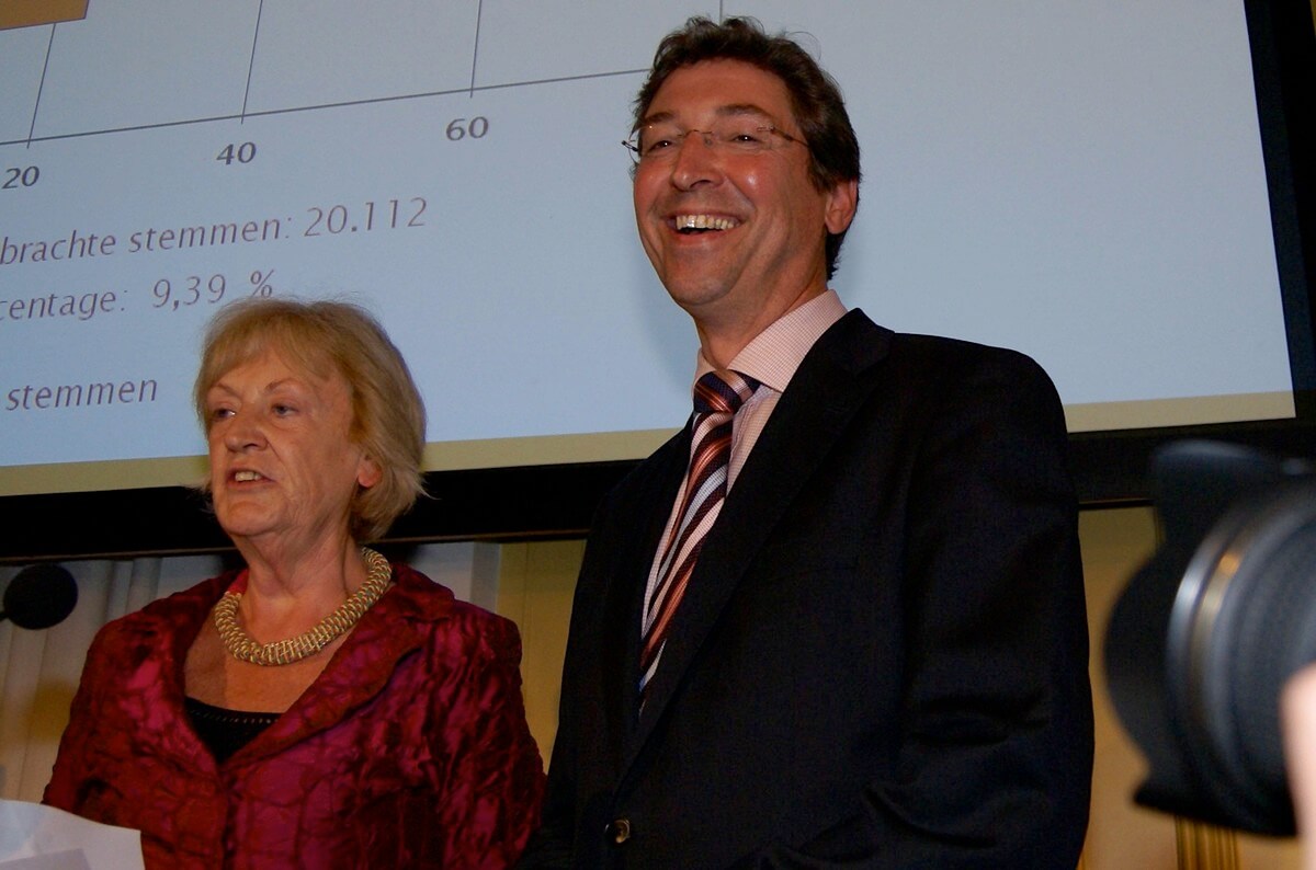 Annie Brouwer met haar opvolger Aleid Wolfsen. Foto: Ton van den Berg