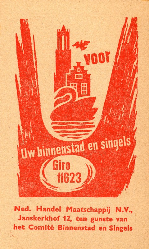 Affiche en logo van het comite Binnenstad en Singels. Foto: HUA