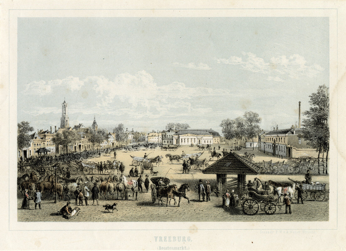 Vreeburg in 1860. Collectie HUA
