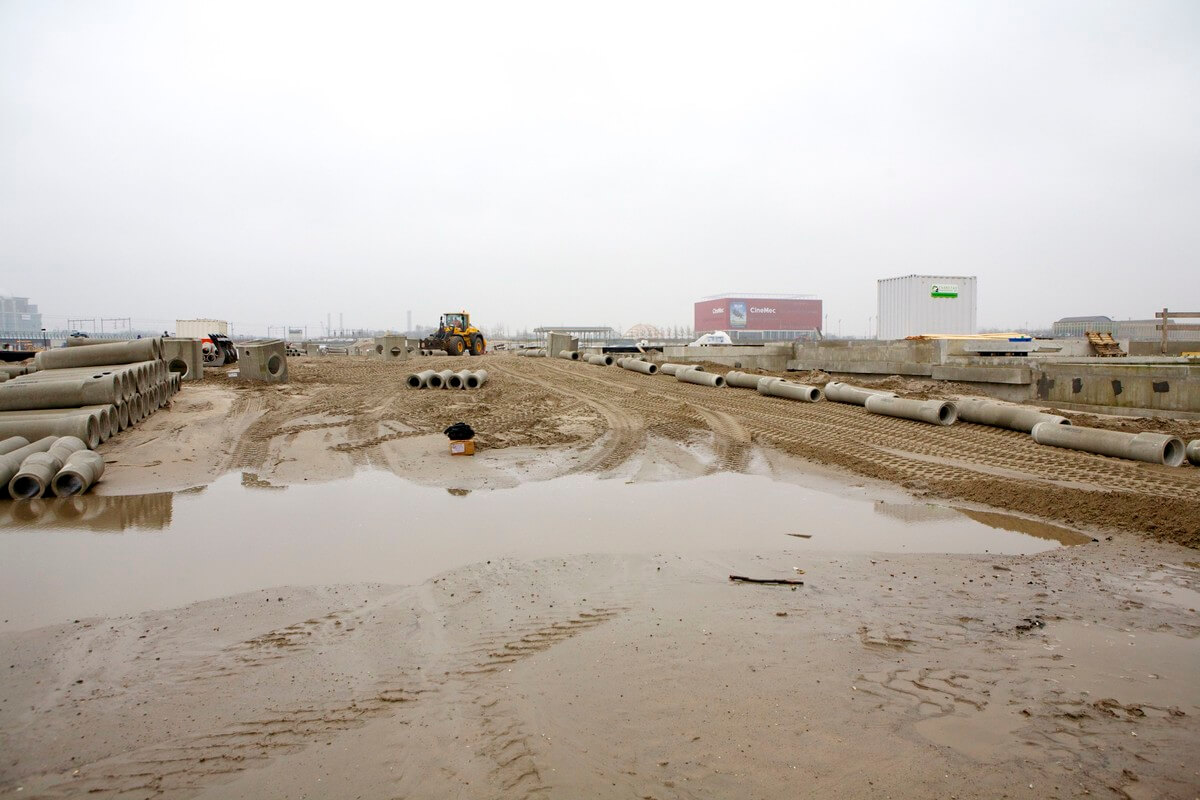 De aanleg van de Parijsboulevard. Foto: Ton van den Berg