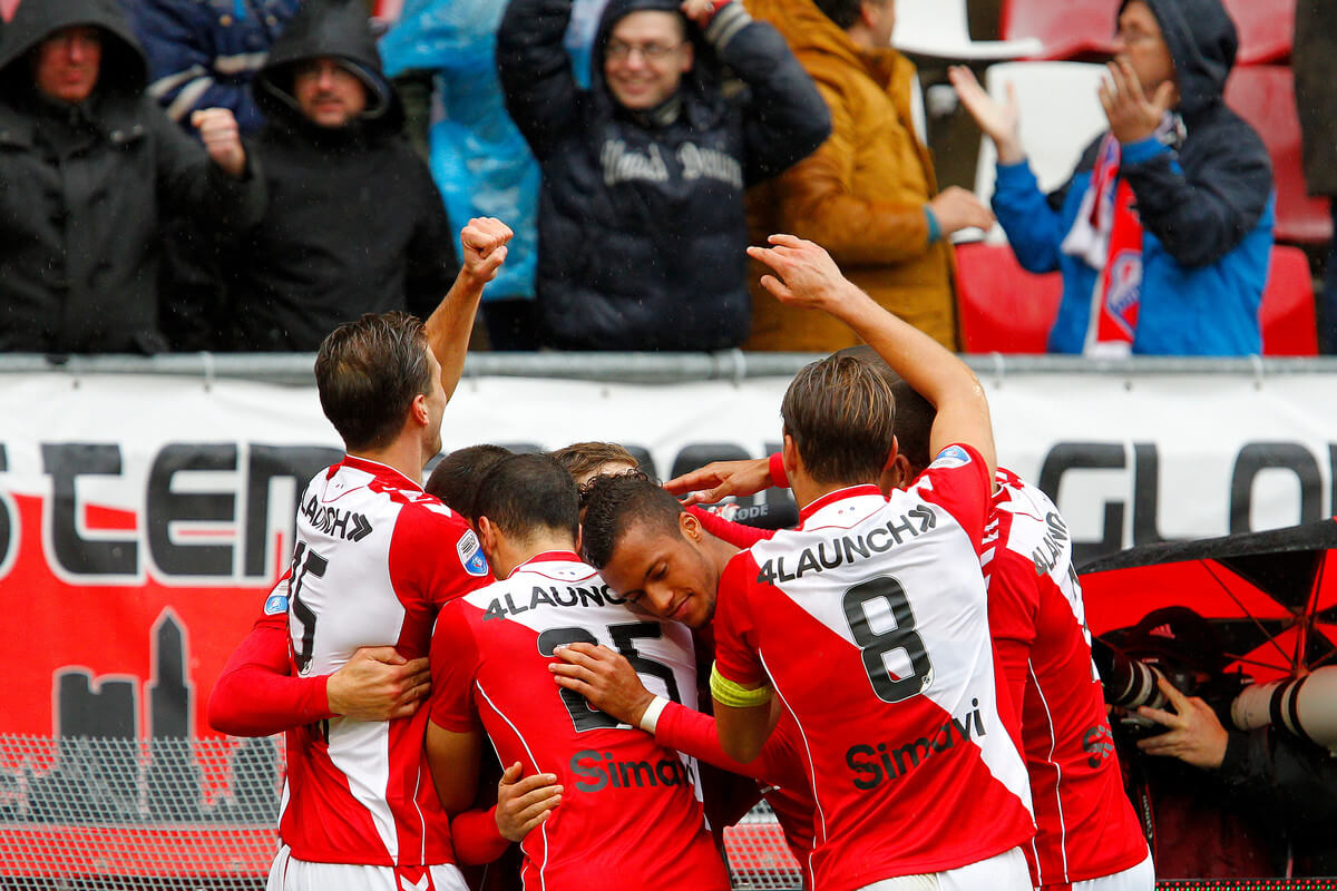 Vreugde bij de 1 - 0. Foto: Frank Zilver/FC Utrecht