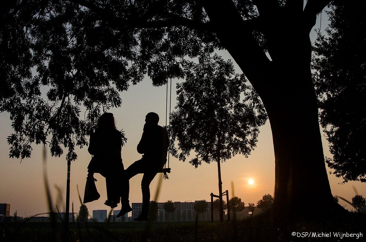 Romance in het park. Foto: Michiel Wijnbergh