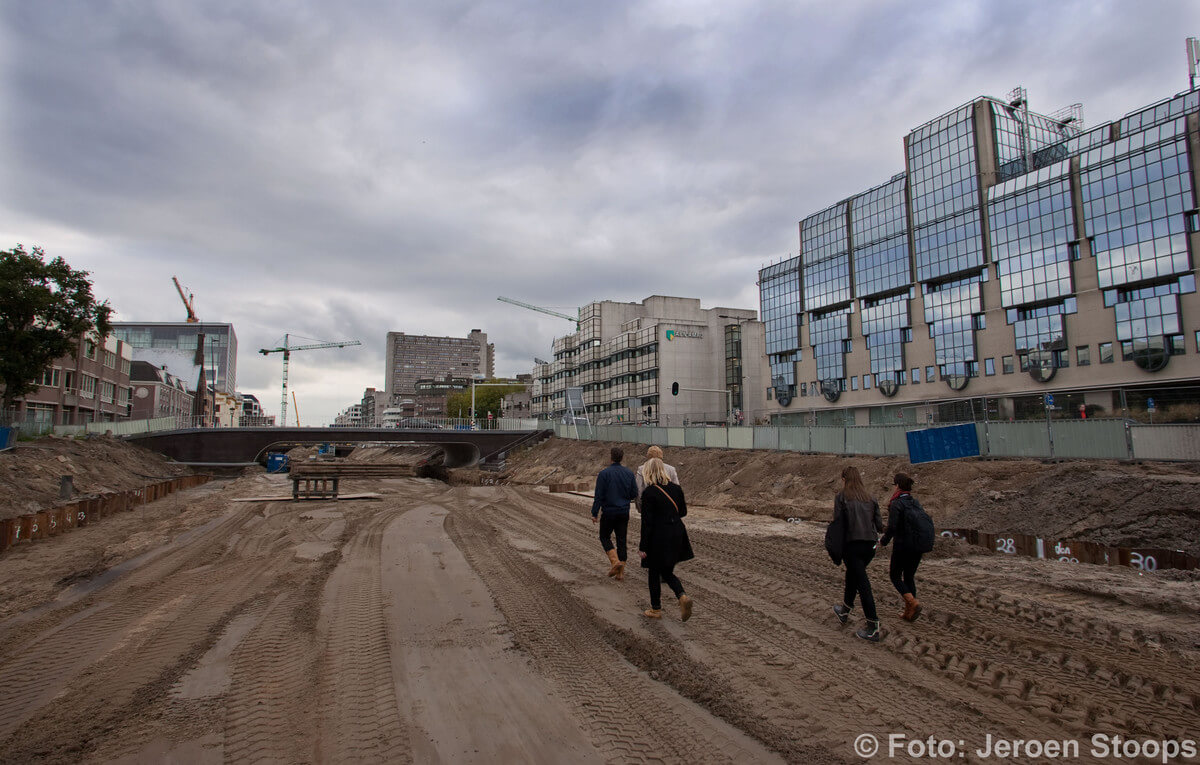 De singel tussen Paardenveld en de Paardenveldbrug. Foto: Jeroen Stoops