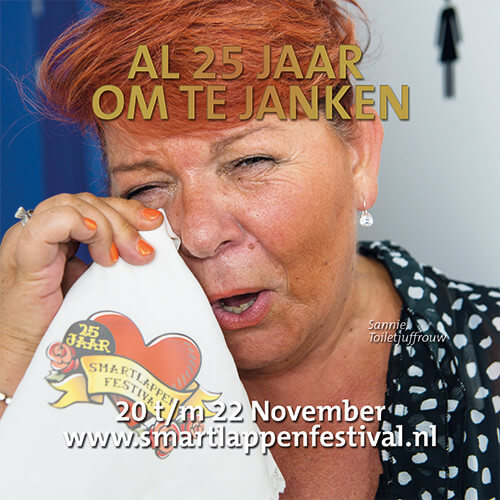 Sannie is ook vereeuwigd op de posters van het Smartlappenfestival 2015.