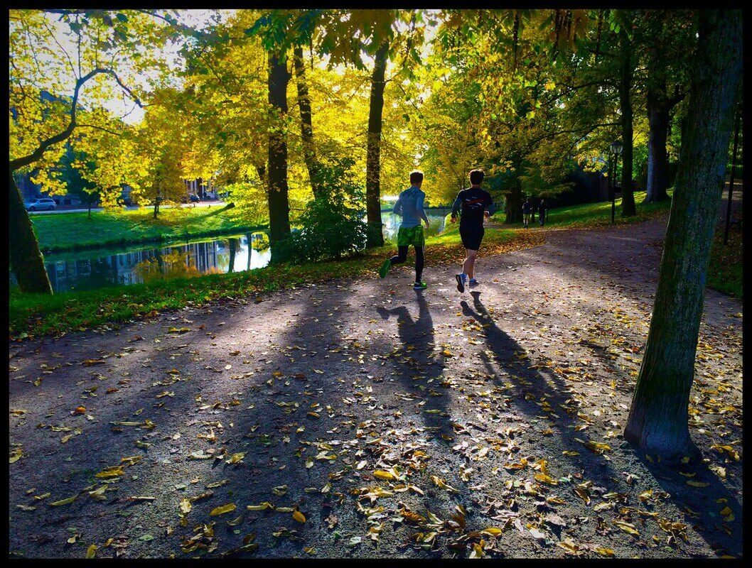 Joggers in het Zocherpark. Foto: Michael Kooren