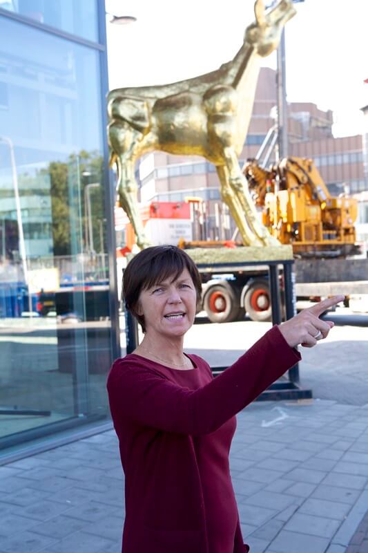 Leiding geven bij de plaatsing van het Gouden Kalf in 2014 bij TivoliVredenburg. Foto: Ton van den Berg