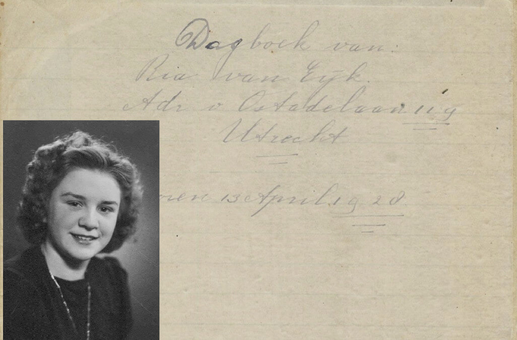 Voorpagina van het dagboek en foto van Ria van Eijk. Foto: Collectie Willem Geijssen