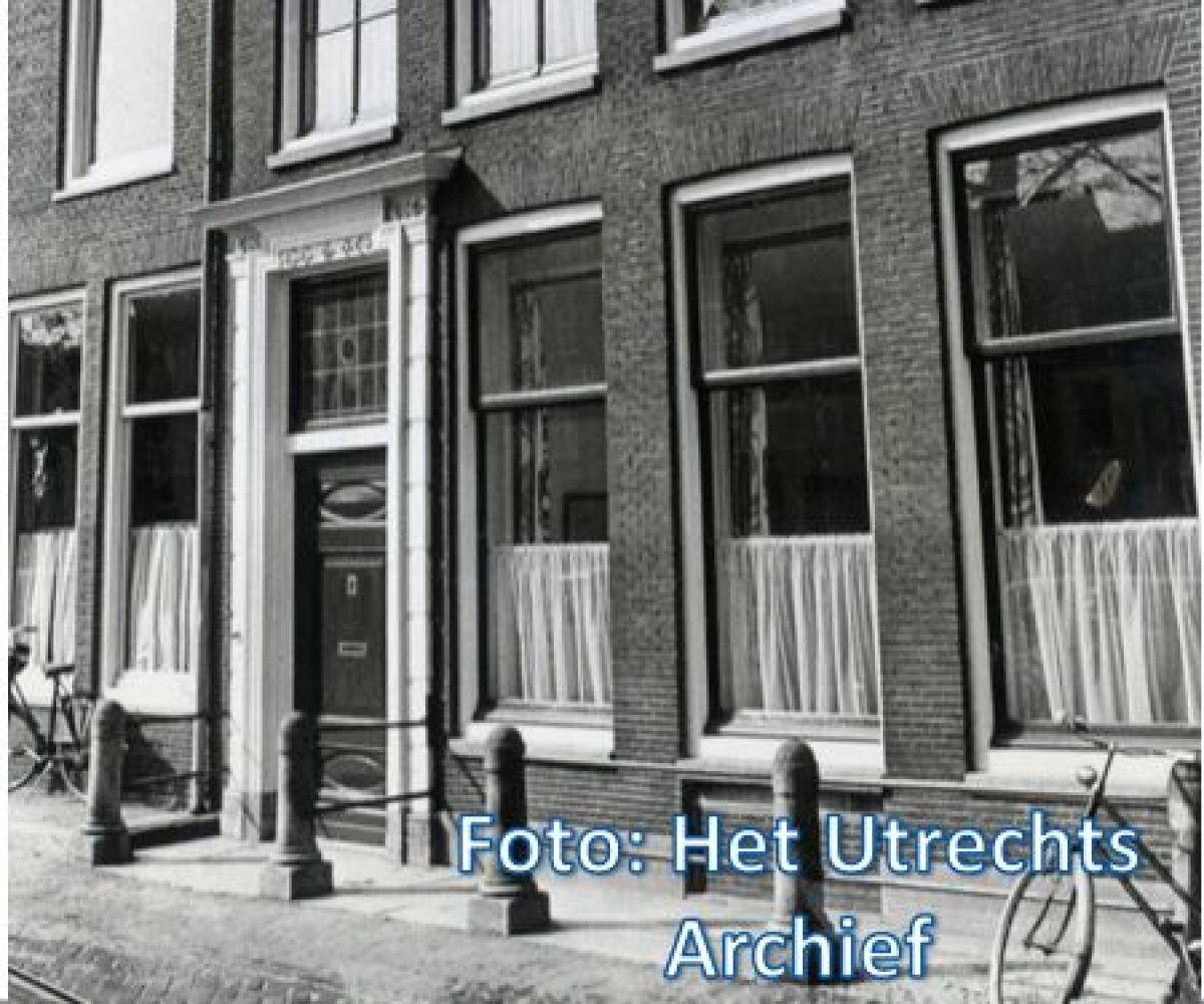 Het woonhuis van Ina Boudier-Bakker aan de Oudegracht. Foto: HUA
