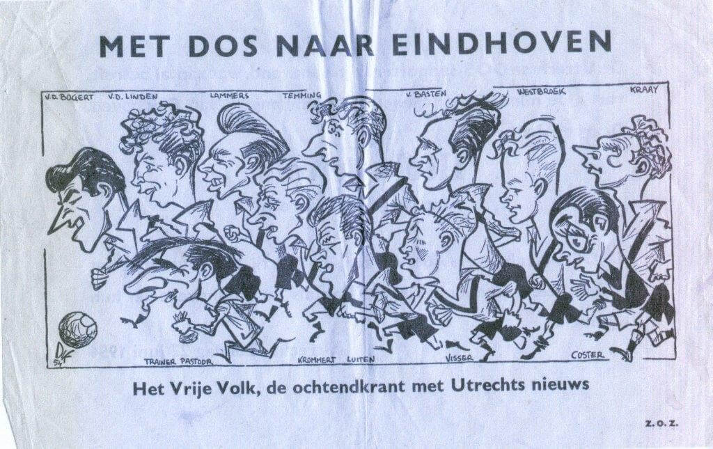 De 'ouwe Kraay' loopt achteraan in Vrije Volk-advertentie jaren '50. Illustratie: archief Nieuws030