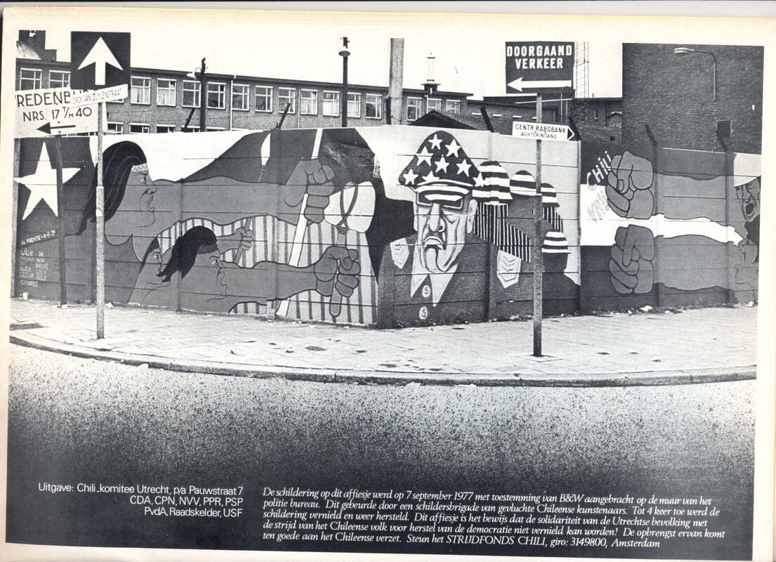 Chili-muurschildering bij Paardenveld. Foto uit Raadskelder 1969-1984