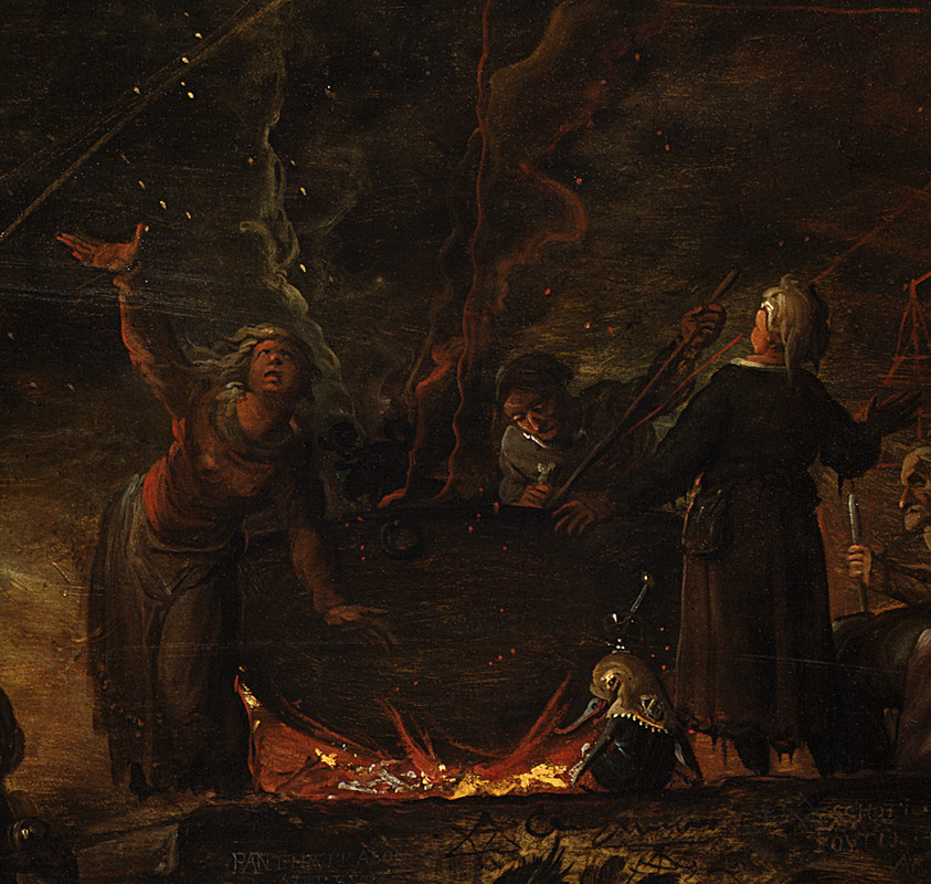 Detail uit Heksenkeuken, Frans Francken II. (Kunsthistorisches Museum, Wenen)